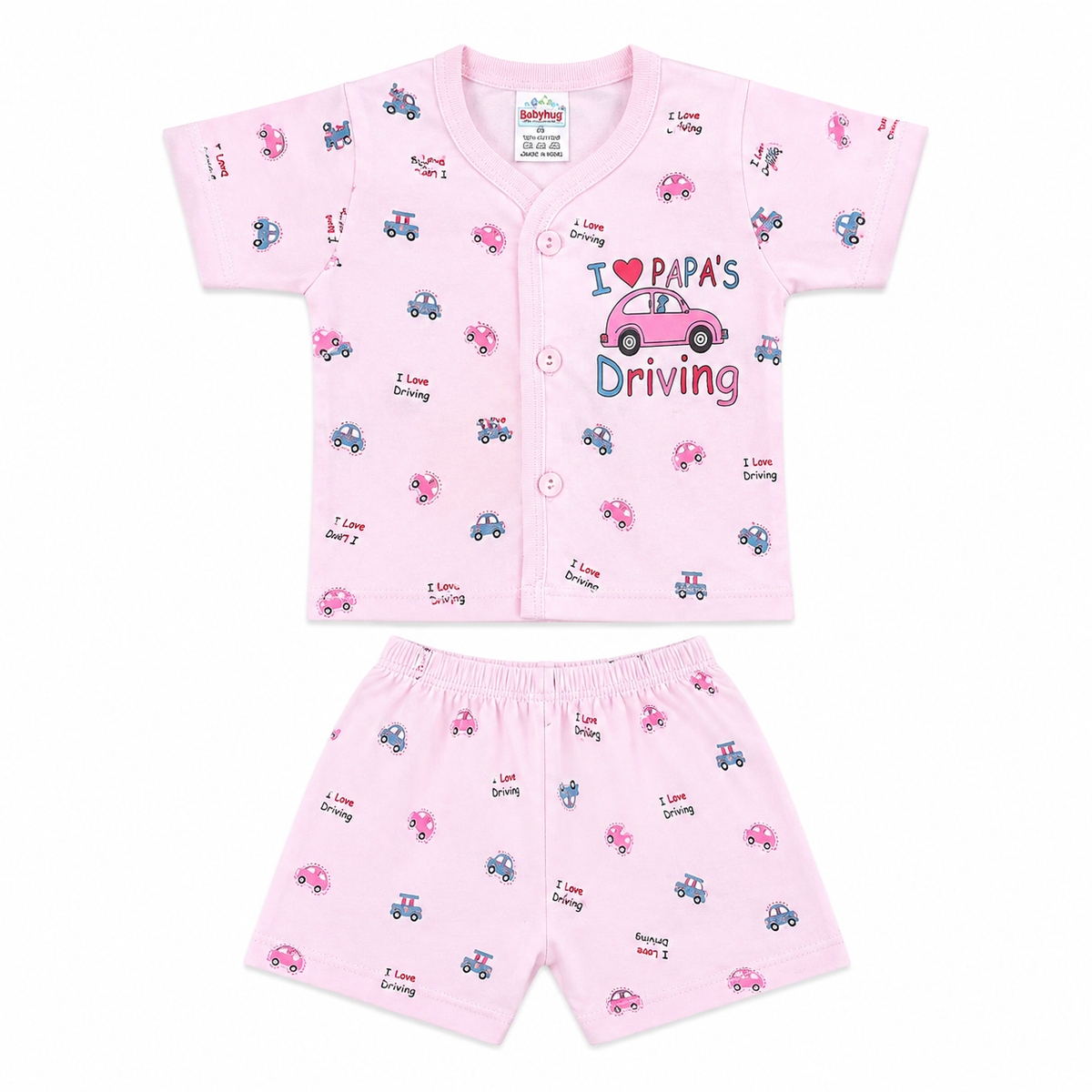 New borns Printed Romper | Cute “I Love Papa” Short Sleeve Baby Jumpsuit for Infants