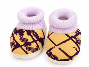 Baby Booties for Newborn Boys & Girls | Soft Fabric Booties with Warm Ribbed Cuff | Comfortable Infant Shoes for Everyday Wear