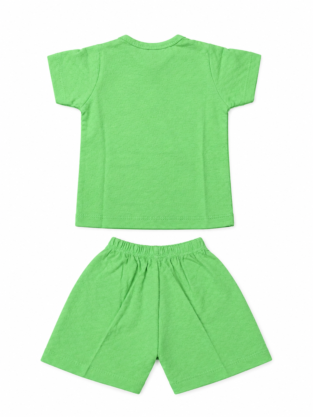Baby Boy Cotton Dress Set with Lion Embroidery | Green Half Sleeve Top & Shorts Set | Comfortable Kids Wear