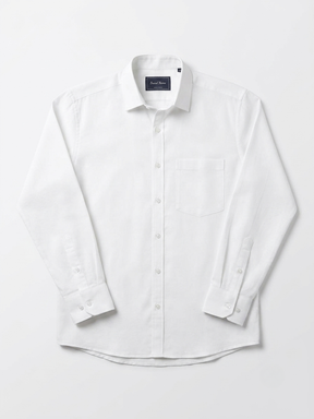 Men’s Classic White Full Sleeve Casual Shirt | Stylish Solid Button-Down Shirt