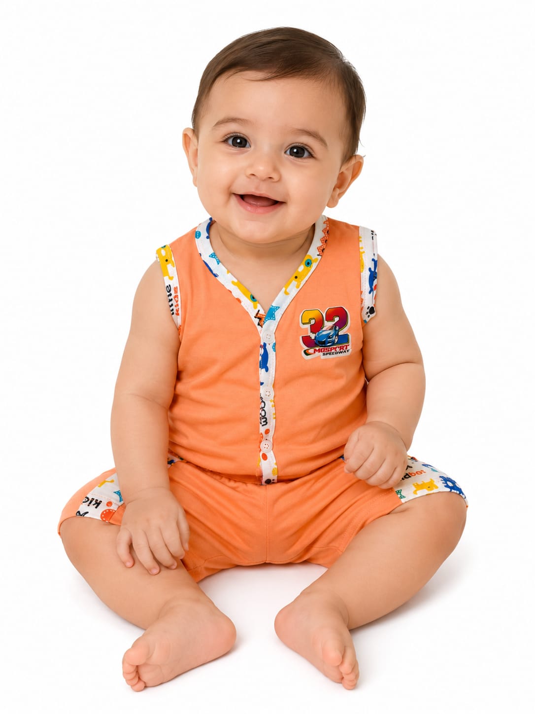New born Sleeveless Romper | Cute Printed Cotton Summer Outfit