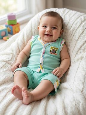 New born Sleeveless Romper | Cute Printed Cotton Summer Outfit