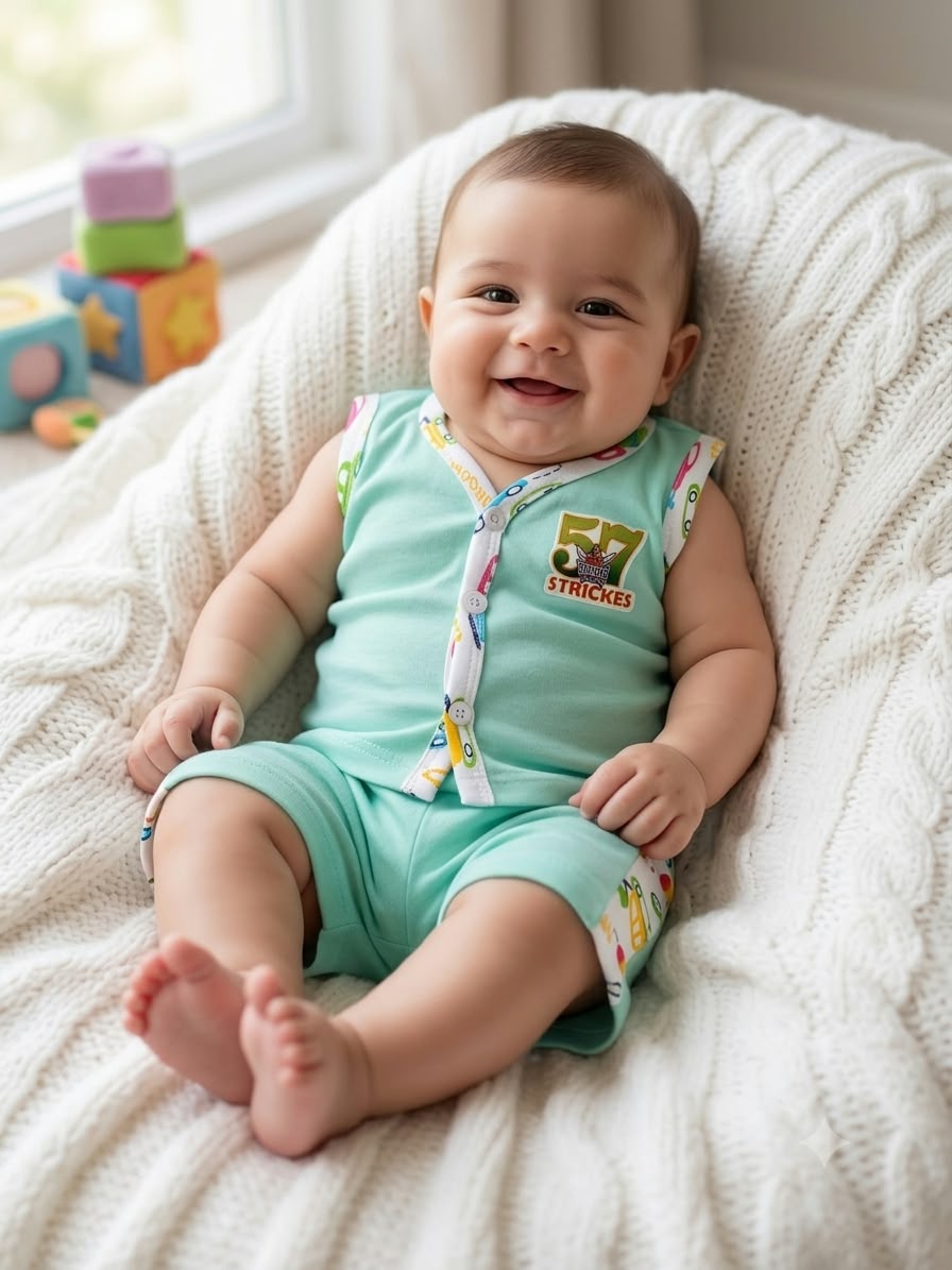 New born Sleeveless Romper | Cute Printed Cotton Summer Outfit