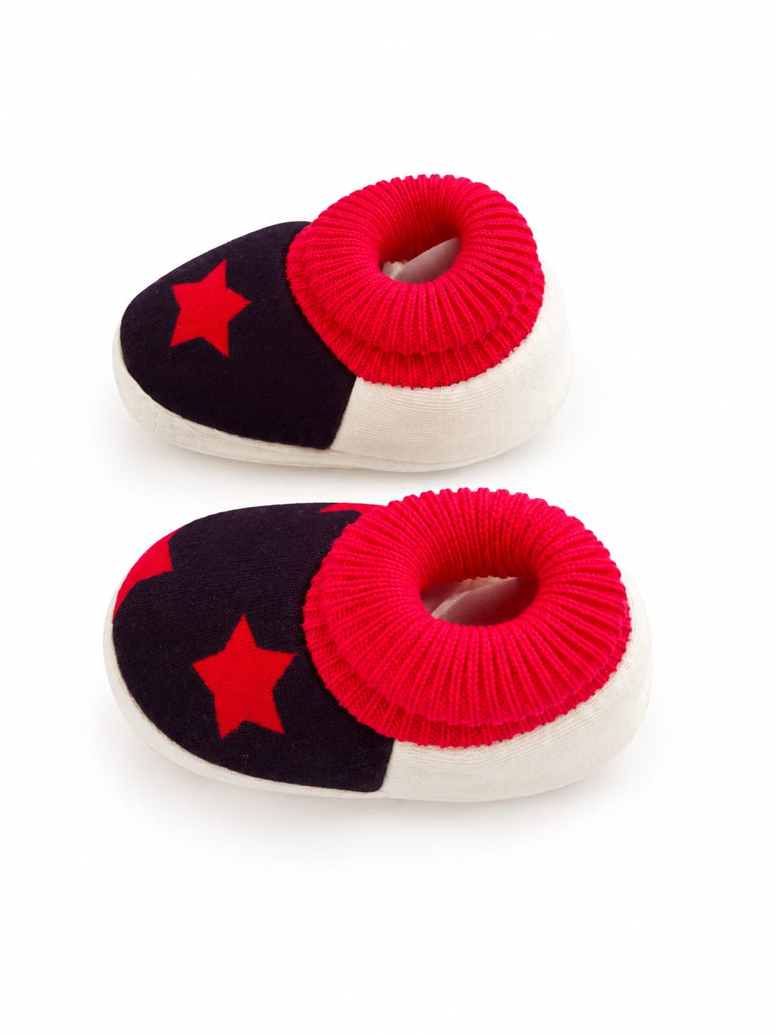 Baby Booties for Newborn Boys & Girls | Soft Fabric Booties with Warm Ribbed Cuff | Comfortable Infant Shoes for Everyday Wear