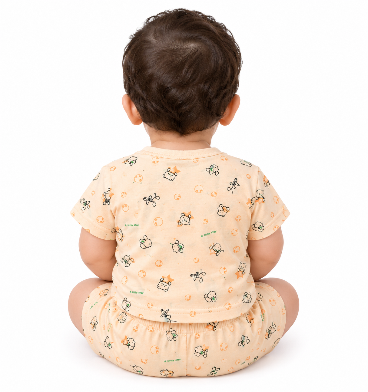Baby Boys Cotton Dress Set with Printed Shirt & Shorts | Comfortable Casual Wear Outfit for Infants & Toddlers