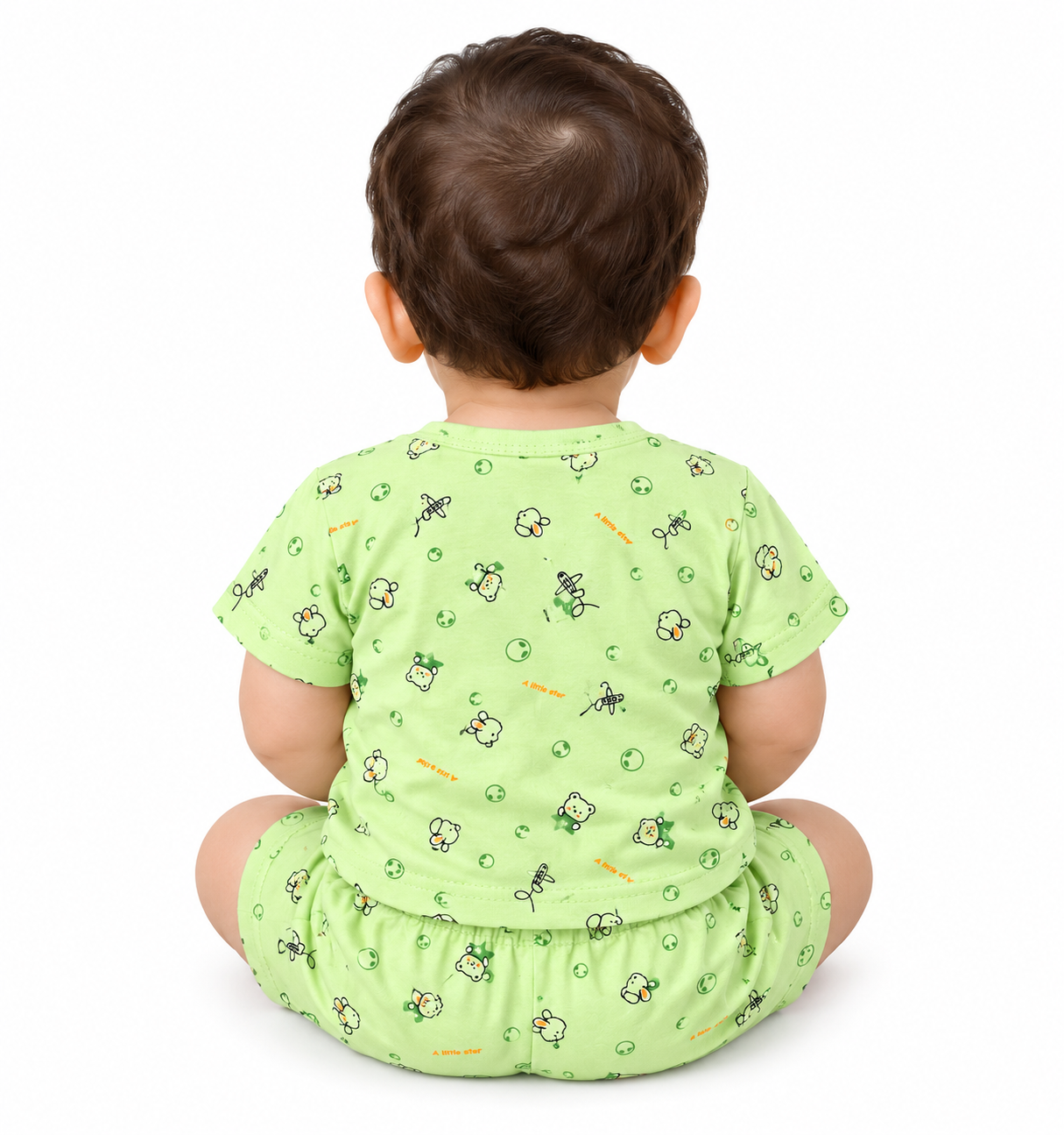 Baby Boys Cotton Dress Set with Printed Shirt & Shorts | Comfortable Casual Wear Outfit for Infants & Toddlers
