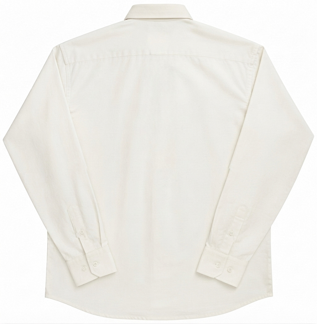 Men's Off White Full Sleeve Shirt | Solid Button Down Shirt | Regular Fit Formal & Casual Wear