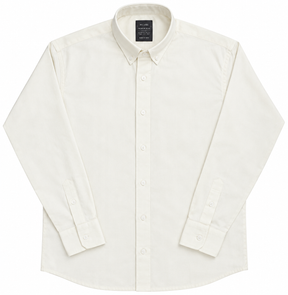 Men's Off White Full Sleeve Shirt | Solid Button Down Shirt | Regular Fit Formal & Casual Wear