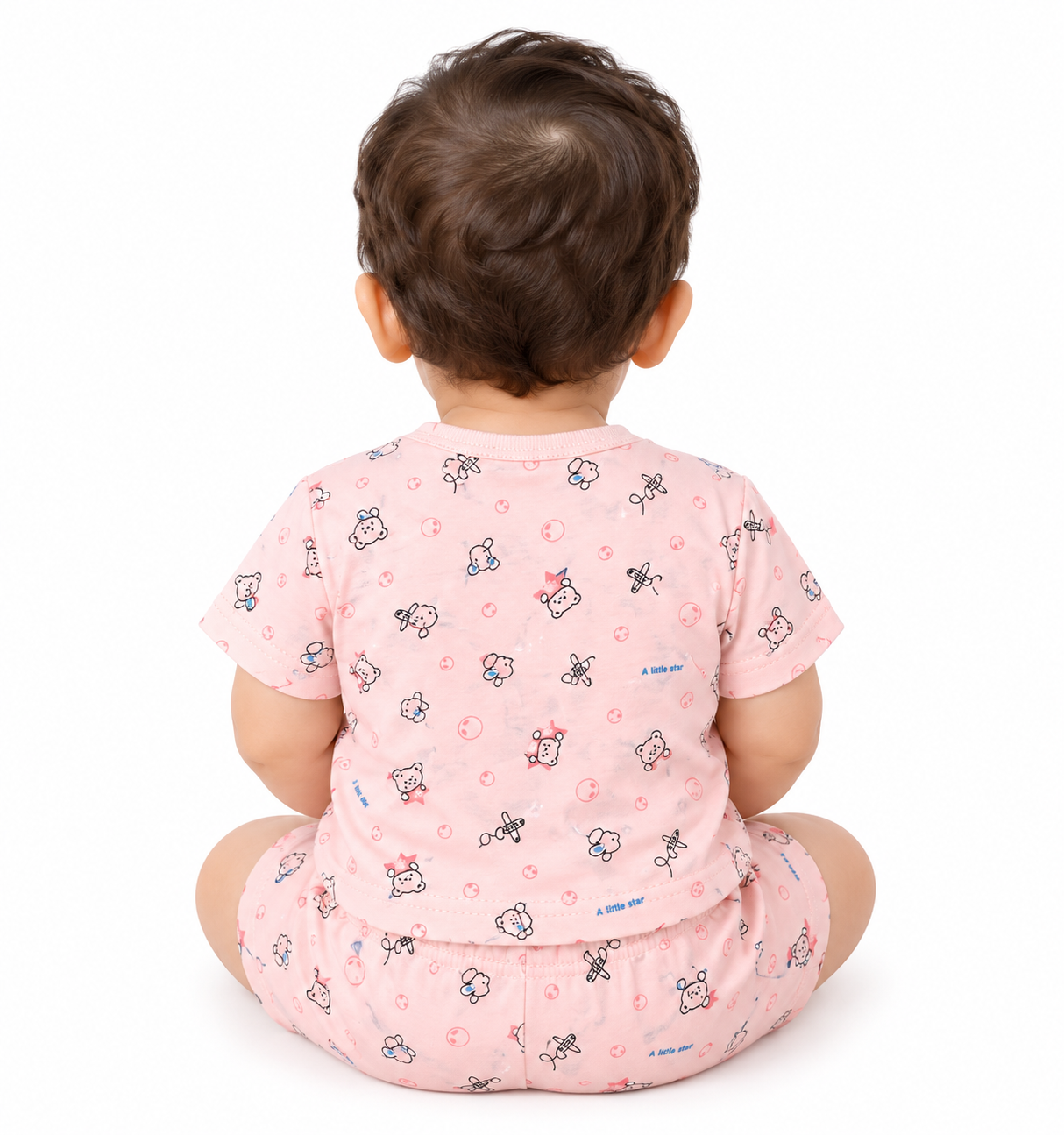 Baby Boys Cotton Dress Set with Printed Shirt & Shorts | Comfortable Casual Wear Outfit for Infants & Toddlers