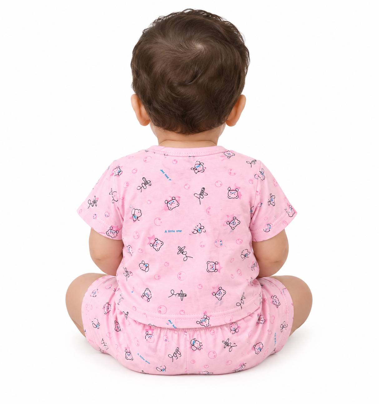 Baby Boys Cotton Dress Set with Printed Shirt & Shorts | Comfortable Casual Wear Outfit for Infants & Toddlers
