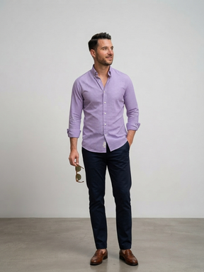 Men's Micro Check Shirts-Stylish Causal &  Formal Checkered Full Sleeve Shirt For Men