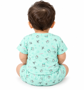 Baby Boys Cotton Dress Set with Printed Shirt & Shorts | Comfortable Casual Wear Outfit for Infants & Toddlers