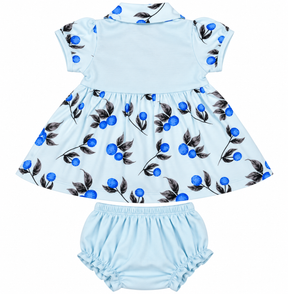 Baby Girls Cotton Frock with Matching Bloomer Shorts | Printed Party Wear Dress for Infants & Toddlers