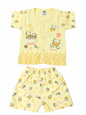 Baby Boys Cotton Dress Set with Printed Shirt & Shorts | Comfortable Casual Wear Outfit for Infants & Toddlers